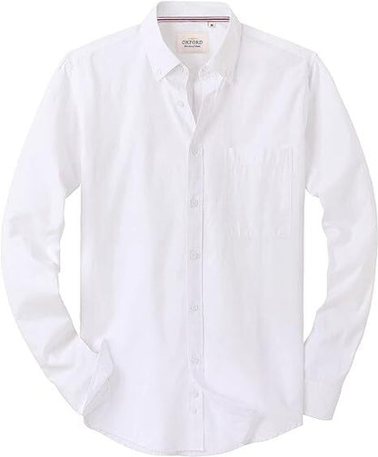 Men‘s Oxford Shirt Long Sleeve Button Down Shirts