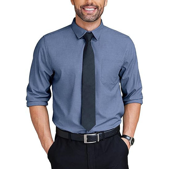 Wrinkle Free Long Sleeve Button Down Formal Business Shirt