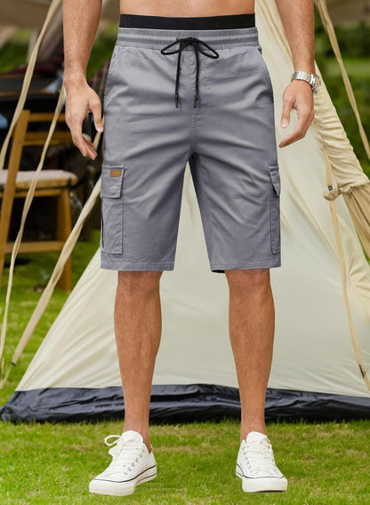 Men's Patched Drawstring Waist Cargo Shorts,  Men's Bottoms for Daily Wear, Clearance Items 2024