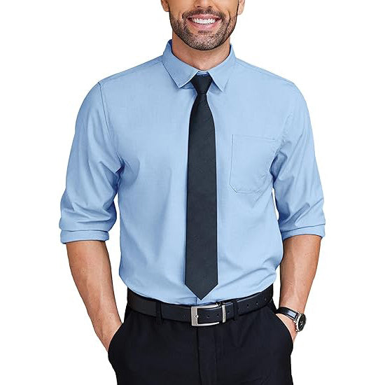 Wrinkle Free Long Sleeve Button Down Formal Business Shirt