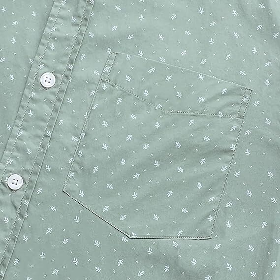 Men’s Short Sleeve Button Down Shirts 100% Cotton