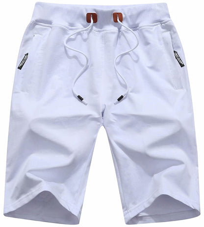 11-PACK Fashion Casual Solid Color Breathable Shorts with Zipper Pockets