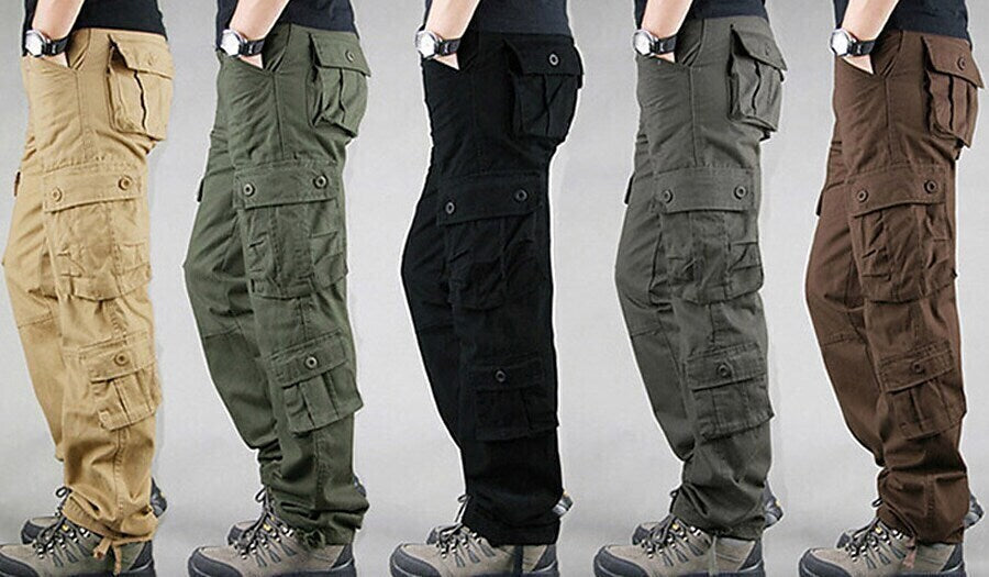 Men's Military Work Pants Hiking Cargo Pants Tactical Pants 8 Pockets Outdoor Ripstop Quick Dry Multi Pockets Breathable Cotton Combat Pants / Trousers Bottoms Army Green Black Blue Khaki