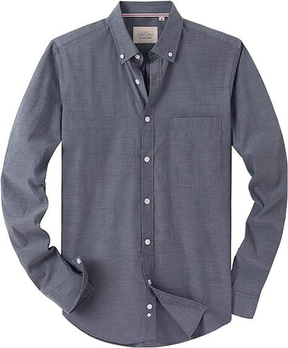 Men‘s Oxford Shirt Long Sleeve Button Down Shirts